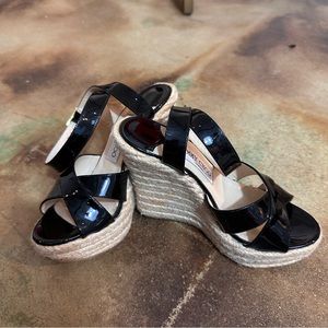 JIMMY CHOO Patent Leather Espadrilles